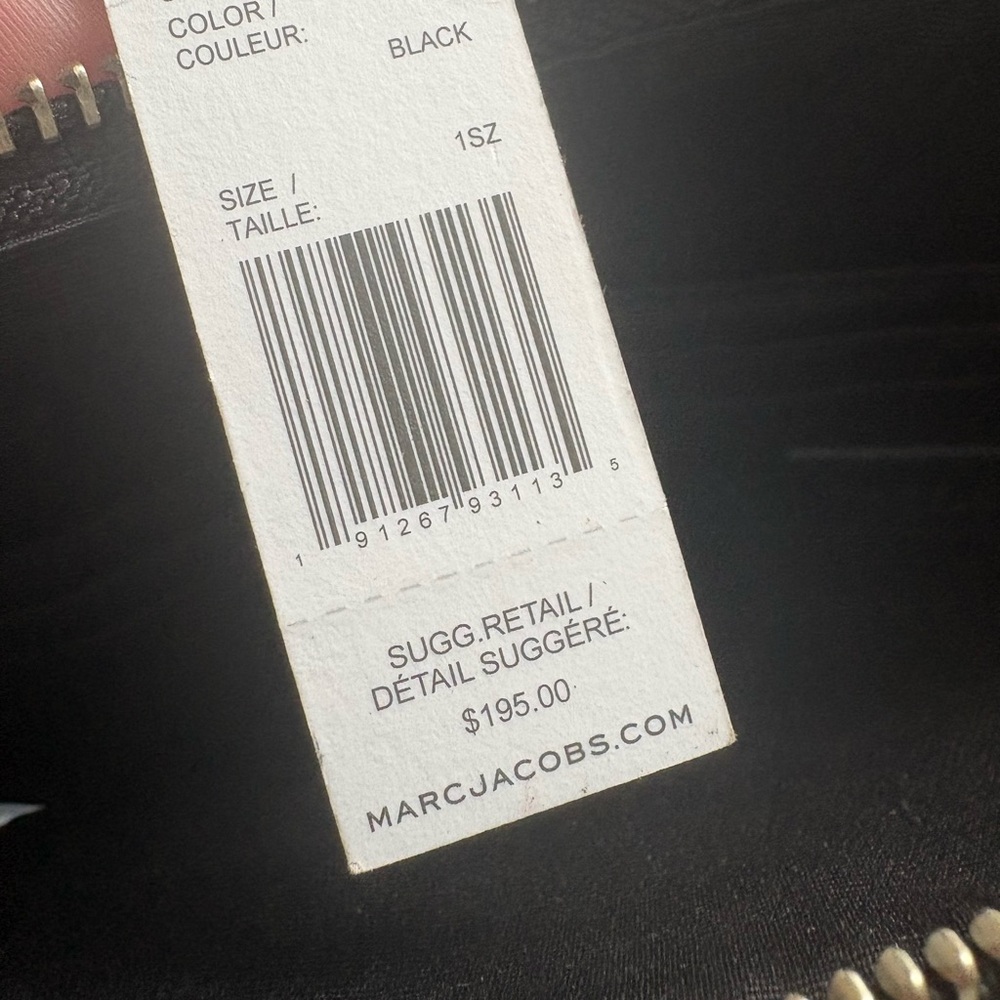 Marc Jacobs Cosmo Leather Crossbody Bag Black Pebble Chic Thick Strap NWOT - Picture 8 of 9